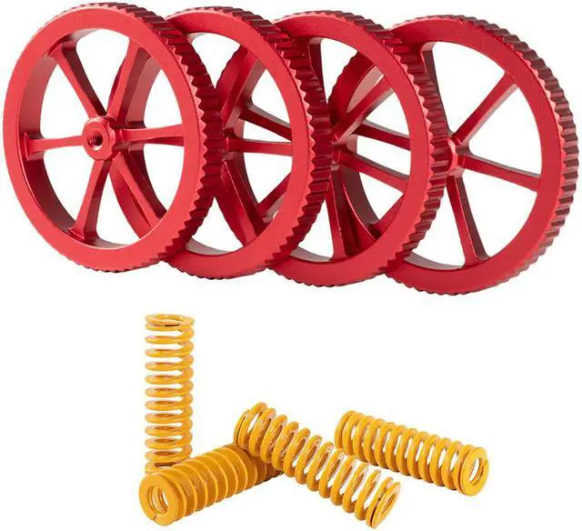 Main image of CREALITY 3D Printer Accessories 4Pcs/Lot Large Red Hand Twist Leveling Nut+4 Pcs Spring For CREALITY 3D Printer