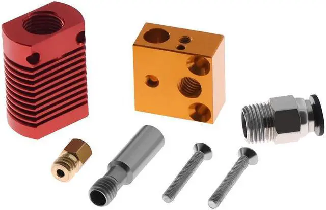 Alt view image 3 of 3 - Funssor Creality CR-10/Ender hotend kit for Creality CR-10S 3D printer MK10 extrusion PTFE tube 0.4mm nozzle with silicone sock