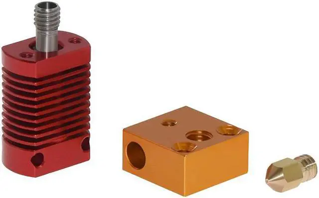 Alt view image 2 of 3 - Funssor Creality CR-10/Ender hotend kit for Creality CR-10S 3D printer MK10 extrusion PTFE tube 0.4mm nozzle with silicone sock