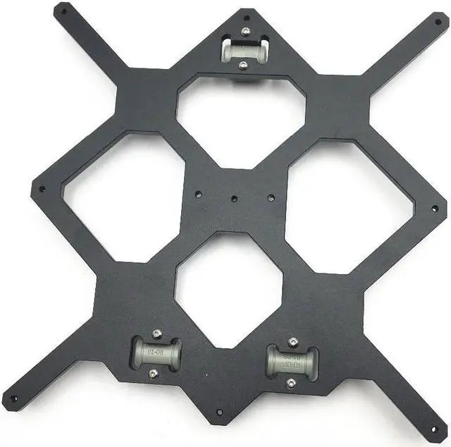 Alt view image 2 of 3 - Funssor Prusa i3 MK3 3D Printer Aluminum Y Carriage With 3pcs nylon clips Holding LM8UU For Prusa i3 3D Printer Parts