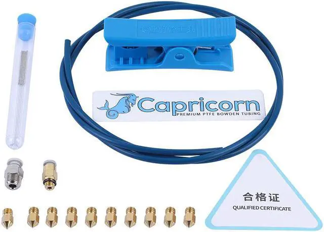 Alt view image 2 of 3 - CREALITY 3D Printer Parts Wearing Nozzle Needle Capricorn Bowden PTFE Tubing Tube Fitting Push Bundle Parts Package