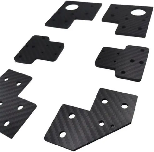 Alt view image 2 of 3 - Funssor V-Core 3.0 3D printer upgrade carbon fibre Plate Set XY Motor Mount Idler Corner Mount  XY Axis Joiner plate