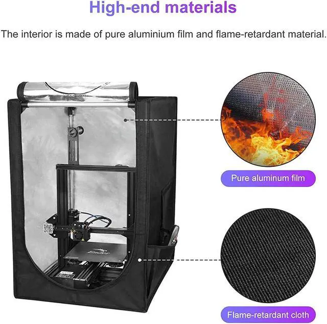 Alt view image 2 of 3 - CREALITY 3D Printer Enclosure Medium Size 72*76*65CM Aluminum Foil With Frame Retardant Safe,Quick Easy Installation