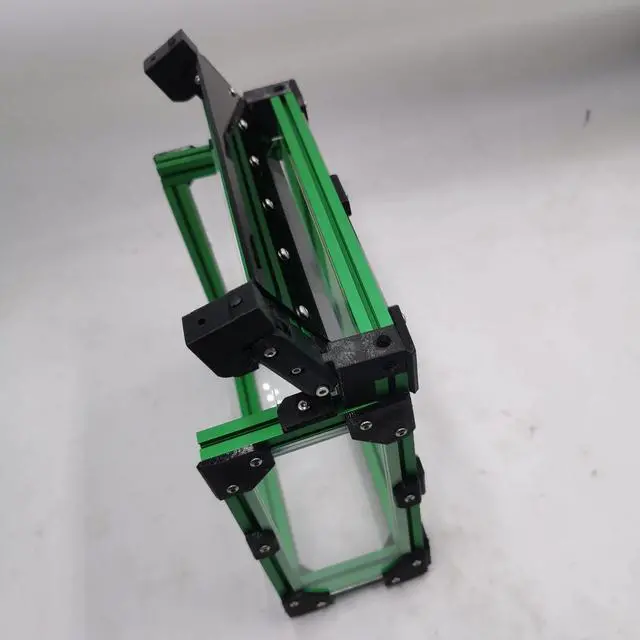 Alt view image 3 of 3 - Funssor V0.1 V0 3D printer acrylic Hinged Top Hat kit 1515 extrusion silver color