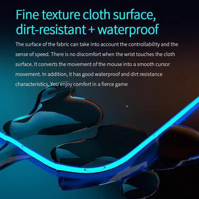 Alt view image 3 of 5 - LED Light Gaming Mouse Pad Large Keyboard Non-Slip Base Office Desk Mat PC Game Mouse Pad With 15W Wireless Charger for iPhone