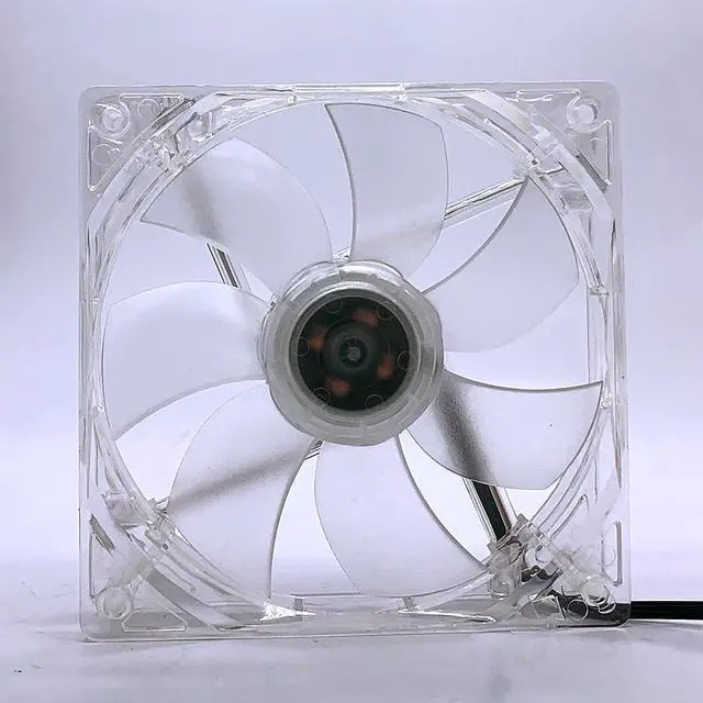 Alt view image 2 of 3 - 12cm 120mm LED Mute Case Fan A1225M12S 120X120X25 DC 12V 3-Pin LED Red Light Emitting Computer Fan