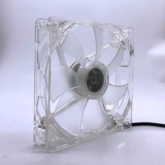 Alt view image 3 of 3 - 12cm 120mm LED Mute Case Fan A1225M12S 120X120X25 DC 12V 3-Pin LED Red Light Emitting Computer Fan