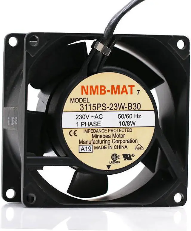 Main image of NMB-MAT 80mm 8cm AC Fan 3115PS-23W-B30 8038 230V High Temperature Resistant Aluminum Frame Cabinets Cooling Fan