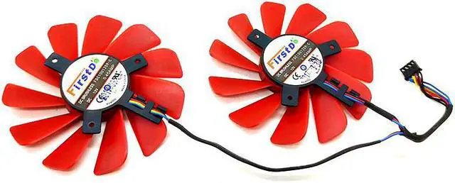 Alt view image 5 of 6 - 85MM FDC10U12S9-C 0.45AMP 4Pin Cooler Fan Replacement For XFX RX 560D RX 570 RX 580 RX Vega Graphics Video Card Cooling Fans