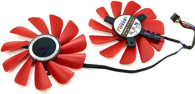 Alt view image 6 of 6 - 85MM FDC10U12S9-C 0.45AMP 4Pin Cooler Fan Replacement For XFX RX 560D RX 570 RX 580 RX Vega Graphics Video Card Cooling Fans