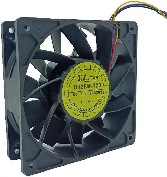 Main image of Replacment D12BM-12D For YLFan 12038 12V 4-Pin PQM Temperature Control Cooling Fan 12cm Max Airflow Rate Fan 2.3A