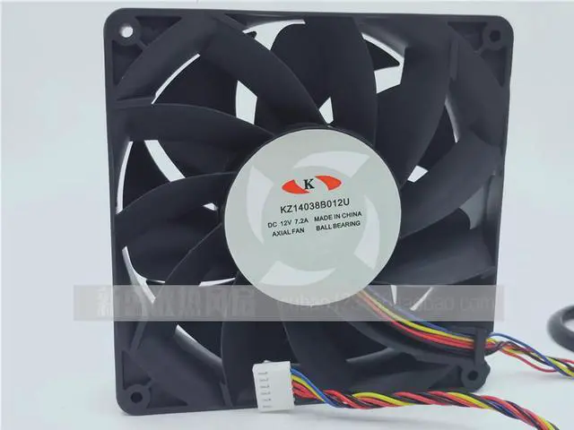 Main image of Cooling Fan kz14038b012u 12V 7.2A 14cm Fan for Whatsminer M21s M20s Fan Dual Ball Bearing High Speed