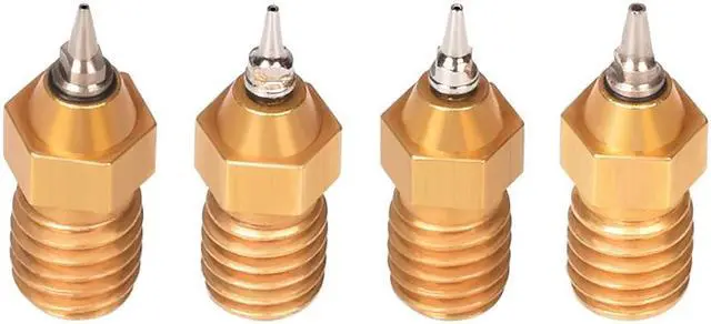 Alt view image 2 of 4 - Buse d'aérographe V6 en laiton de haute qualité, ensemble d'adaptateurs 0.2MM/0.3MM/0.4MM/0.5MM, Filament 1.75mm pour pièces d'imprimante 3D
