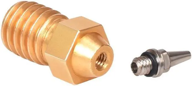 Alt view image 4 of 4 - Buse d'aérographe V6 en laiton de haute qualité, ensemble d'adaptateurs 0.2MM/0.3MM/0.4MM/0.5MM, Filament 1.75mm pour pièces d'imprimante 3D