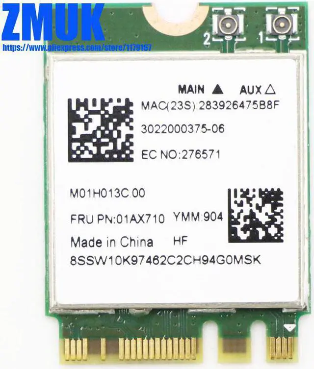 Main image of RTL8821CE 802.11AC 1X1 Wi-Fi+BT 4.2 Combo Card For Leonovo 130 V130 V145 S145 V330 330 330S A340 V530 AIO 520 Series,P/N 01AX710