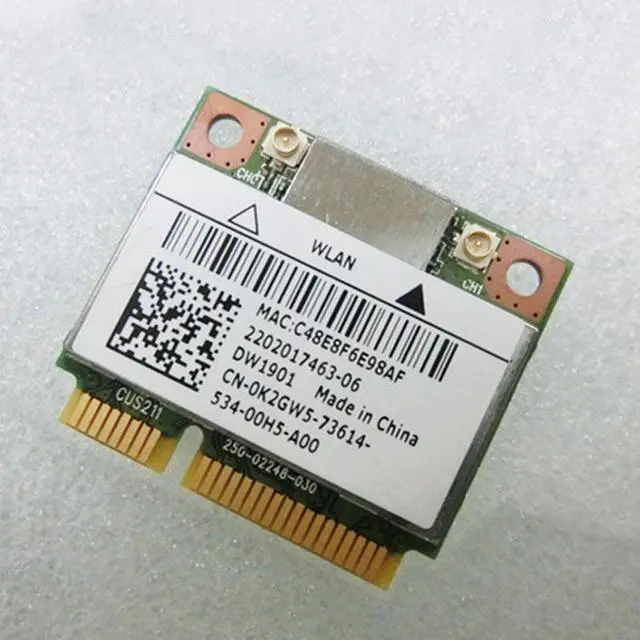 Main image of DW1901 802.11abgn (2.4G/5G) Wireless + Bluetooth 4.0 Combo WiFi Card For 15R 17R 14TR M521R Series, D P/N CN-0K2GW5