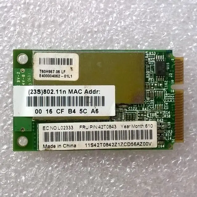 Alt view image 2 of 6 - BCM94321MC Dual-Band 802.11n PCI Express Mini Wifi Card For Lenovo Thinkpad 3000 N100 N200 C200 Series, FRU: 42T0843 42T0847