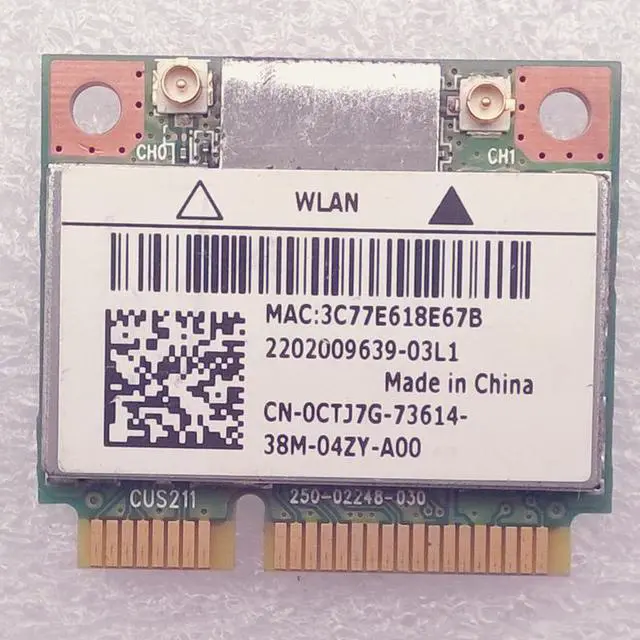 Alt view image 2 of 2 - Bigfoot Killer N-1202 AR5B22 802.11a/b/g/n WiFi & Bluetooth 4.0 Card,CN-0CTJ7G