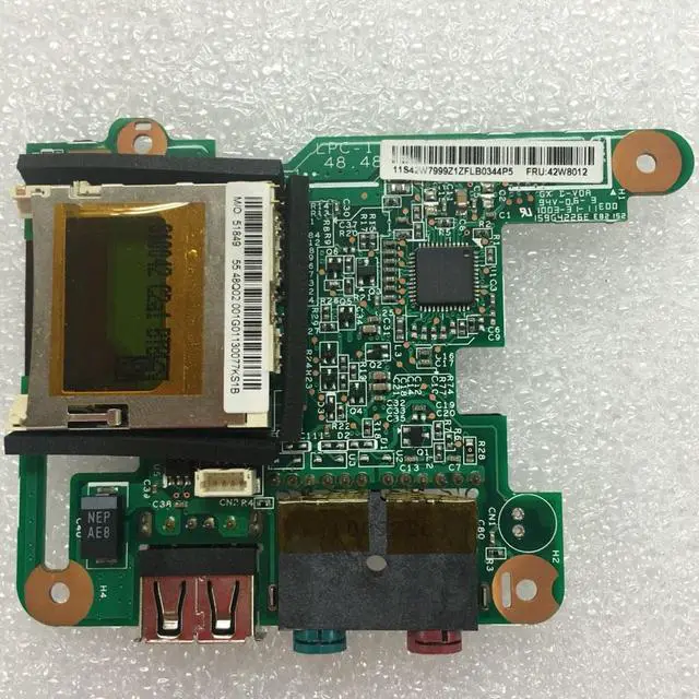Alt view image 2 of 2 - Audio Media Card Reader Board I/O card assembly Without Cable For Lenovo Thinkpad ThinkPad X200 X200S X200T Series,FRU 42W8012
