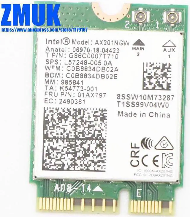 Main image of Int AX201NGW WiFi For Lenovo  M70a M70t M70s M80t M80s M90a M90q M90t M90s P340 Series,P/N 01AX797 5W10V25764