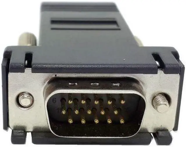 Main image of NGFF 2pcs/lot  VGA RGB 15pin Extender Male To LAN CAT5 CAT5e RJ45 Ethernet Female Adapter Black