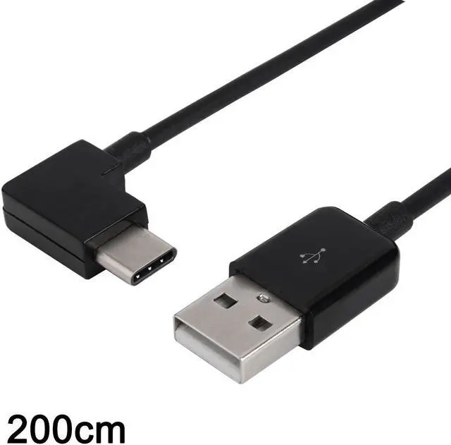 Alt view image 4 of 7 - NGFF Right Angled USB 3.1 Type C USB-C to USB 2.0 Cable 90 Degree Connector for Tablet & Mobile Phone 200cm