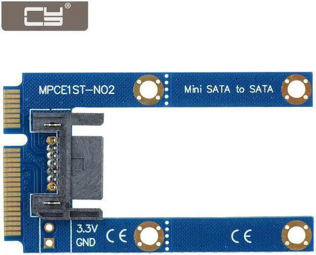 Main image of NGFF 50mm Mini PCI-E mSATA SSD to Flat SATA 7pin Hard Disk Drive PCBA Extension Adapter