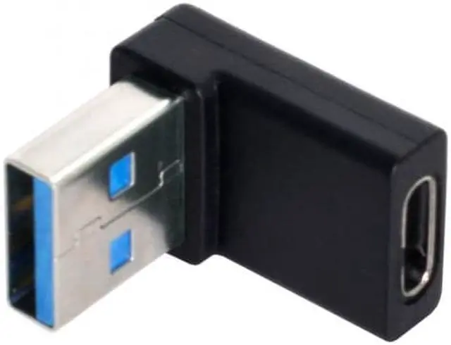 Alt view image 3 of 7 - CY Type C USB-C Female 90 Degree Down Angled to USB 3.0 A Male Data Adapter for Laptop Desktop