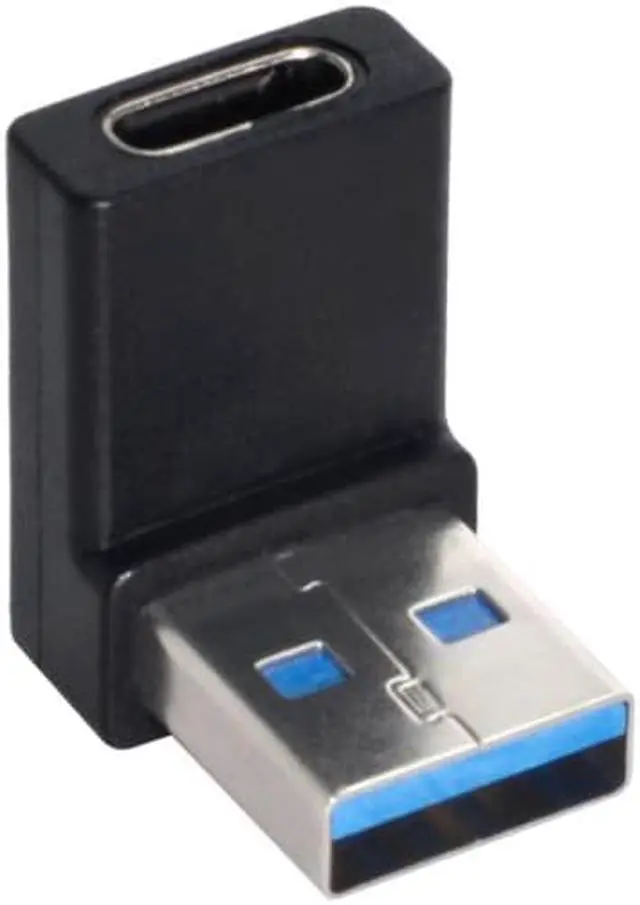 Alt view image 2 of 7 - CY Type C USB-C Female 90 Degree Down Angled to USB 3.0 A Male Data Adapter for Laptop Desktop