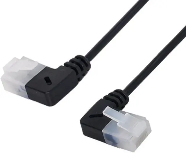 Alt view image 2 of 7 - Cat6 Ethernet Cable RJ45 Left to Right Angled 25cm UTP Network Cable Patch Cord Cat6a Lan for Laptop Router TV BOX