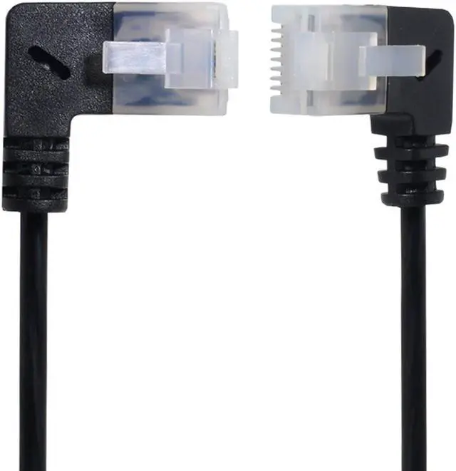 Main image of Cat6 Ethernet Cable RJ45 Left to Right Angled 25cm UTP Network Cable Patch Cord Cat6a Lan for Laptop Router TV BOX