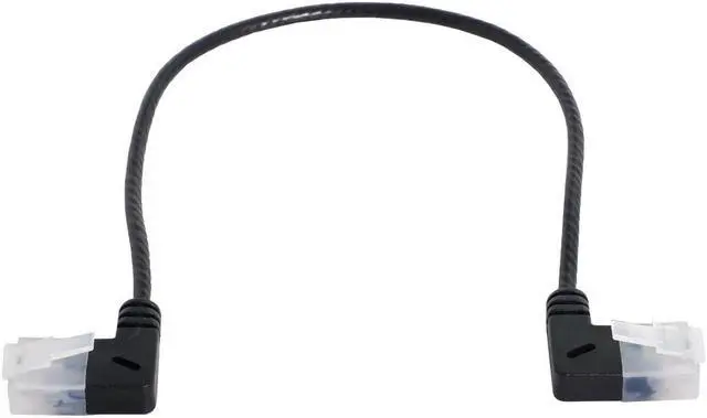 Alt view image 4 of 7 - Cat6 Ethernet Cable RJ45 Left to Right Angled 25cm UTP Network Cable Patch Cord Cat6a Lan for Laptop Router TV BOX