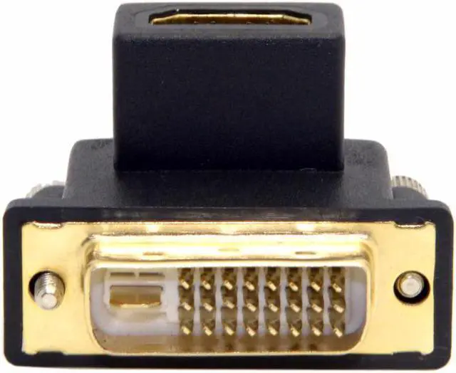 Main image of NGFF DVI Male to HDMI-compatible Female Adapter 90 Degree Up Angled for Computer & HDTV & Graphics Card
