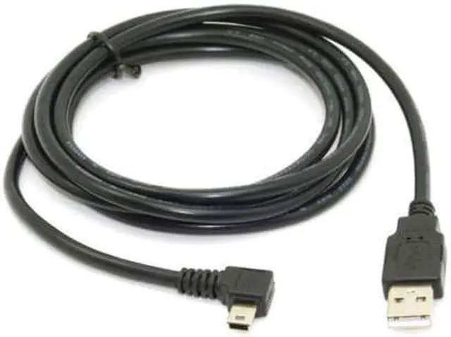 Main image of NGFF Mini USB B Type 5pin Male Right Angled 90 Degree to USB 2.0 Male Data Cable 6ft