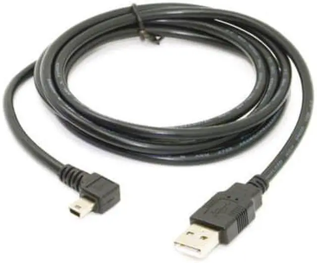 Alt view image 2 of 7 - NGFF Mini USB B Type 5pin Male Right Angled 90 Degree to USB 2.0 Male Data Cable 6ft