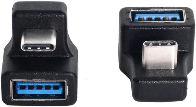 Alt view image 3 of 4 - Up & Down Angled Type-C USB-C OTG to USB 5.0 Female Extension Adapter for Cell Phone & Tablet