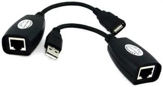 Alt view image 3 of 4 - NGFF USB Keyboard Mouse Over RJ45 Cat5e Cat6 Cable Extension Extender Cable Adapter