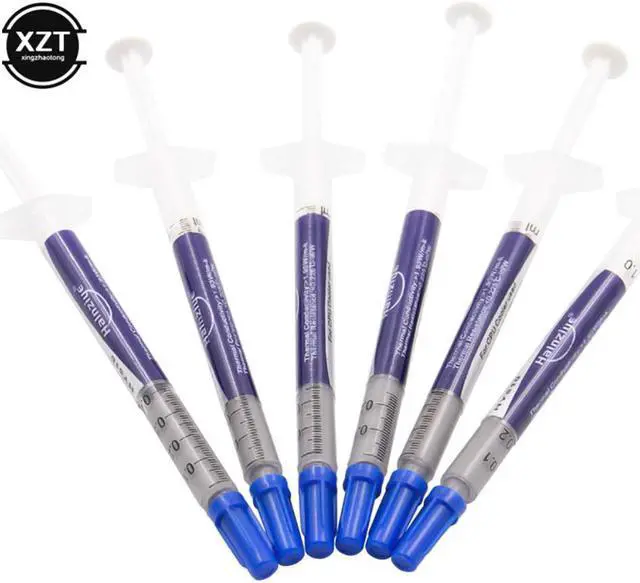 Alt view image 4 of 6 - 10PCS Syringe Processor Thermal Paste Grease Gray CPU Cooler Heatsink Conductive Compound Cooling Termopasta Drop