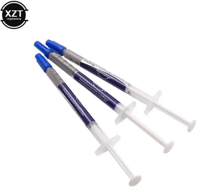 Alt view image 6 of 6 - 10PCS Syringe Processor Thermal Paste Grease Gray CPU Cooler Heatsink Conductive Compound Cooling Termopasta Drop