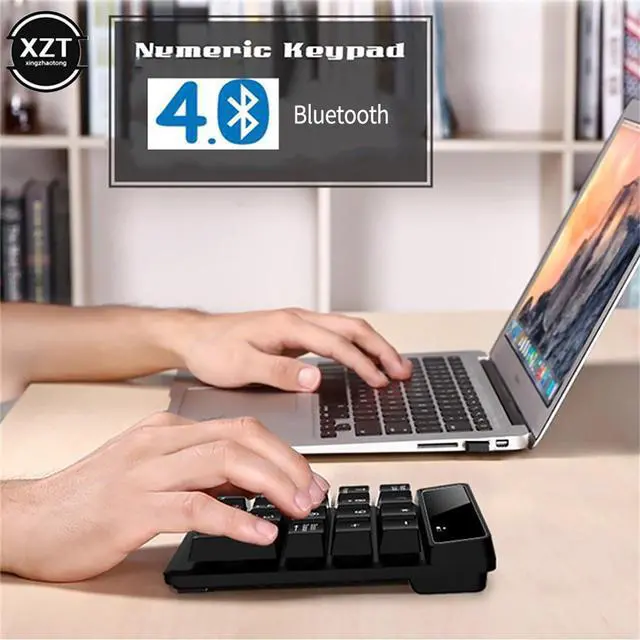 Alt view image 6 of 6 - Portable 19 Keys Wireless Numeric Keyboard 4.0 Bluetooth Digital Keyboard For Desktop Notebook Tablet PC Accounting Tasks Keypad
