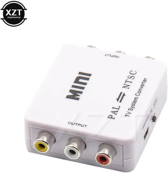 Alt view image 6 of 6 - Mini Portable PAL to NTSC or NTSC TO PAL Bi-directional Dual-Way TV Format Video System Composite Convertor