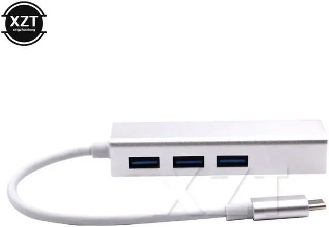 Alt view image 5 of 6 - 1pcs Type-C Hub USB-C to 3Port USB 3.0 Hub with RJ45 Ethernet Adapter Network LAN  USB Hub for Apple USB 3.1 MacBook