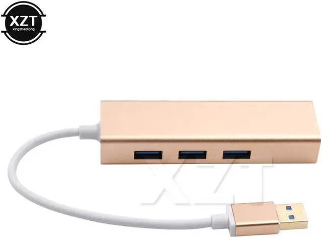 Alt view image 5 of 6 - 1pcs USB 3.0 to RJ45 Lan Card Gigabit Ethernet Network Adapter 3 Port HubLan Network Port Card For Windows XP 7 8/Mac OS Adapter