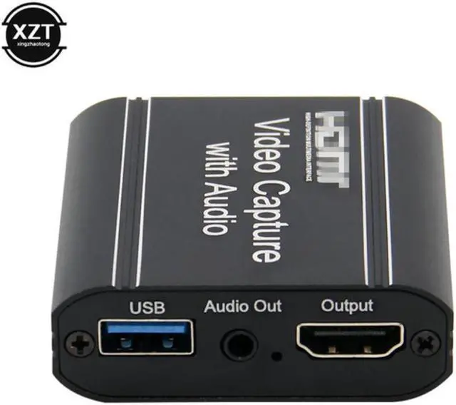 Alt view image 4 of 6 - 4K HDMI-compatible Video Game Capture Card With Audio 3.5mm Audio Output Microphone Loop 1080P USB 2.0 3.0 PC Live Streaming