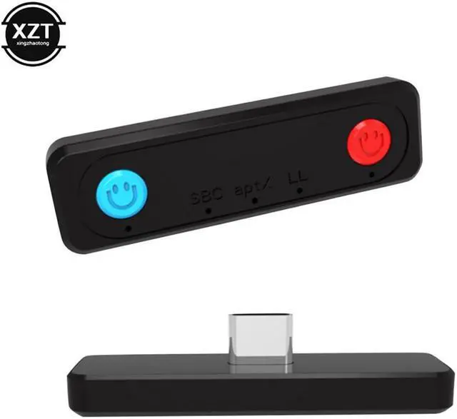 Alt view image 2 of 3 - One for two Bluetooth transmitter for Nintendo Switch Bluetooth 5.0 Switch Lite PS5 wireless audio adapter APTX LL accessories