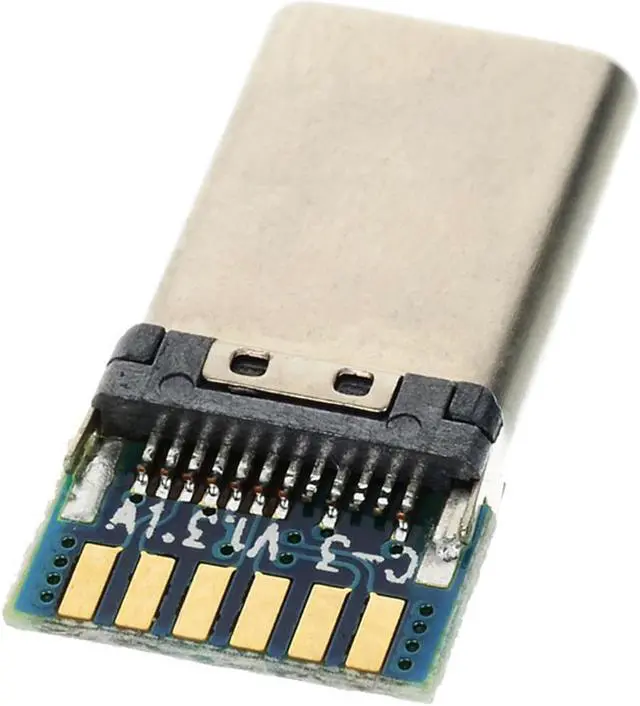 Alt view image 5 of 5 - USB 3.1 Type C USB-C  DIY 24pin Male Plug Connector SMT type with PC Board