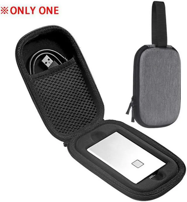 Alt view image 2 of 3 - Suitable for Samsung T7 Press Portable SSD EVA Carrying Case + Silicone Case