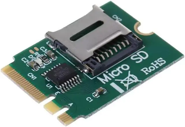 Alt view image 2 of 3 - M2 NGFF Key A.E WIFI Slot to Micro-SD SDHC SDXC TF Card Reader T-Flash Card M.2 A+E Card Adapter Kit