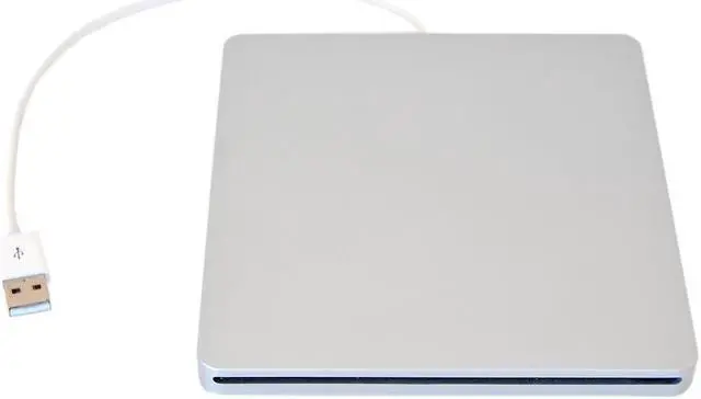 Alt view image 2 of 3 - External USB DVD Case for MacBook Pro SATA Hard Disk Drive DVD Super Multi slot has aluminum look Silver