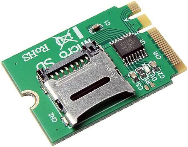 Alt view image 3 of 3 - M2 NGFF Key A.E WIFI Slot to Micro-SD SDHC SDXC TF Card Reader T-Flash Card M.2 A+E Card Adapter Kit